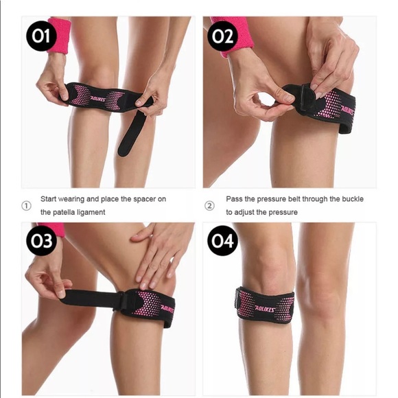 AOLIKES-Adjustable knee pad to relieve pain, kneecap and knee stabilizer support - Picture 3 of 4